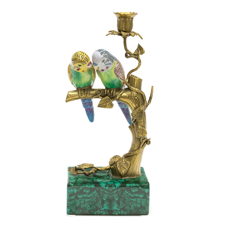 Подсвечник Duo Birds On Branch Мульти Бронза Подсвечник Duo Birds On Branch Мульти Бронза в Липецке | Loft Concept