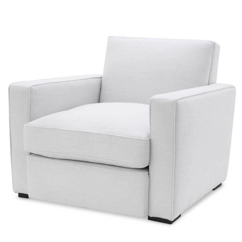 Кресло Eichholtz Chair Edmond white Белый Черный в Липецке | Loft Concept 