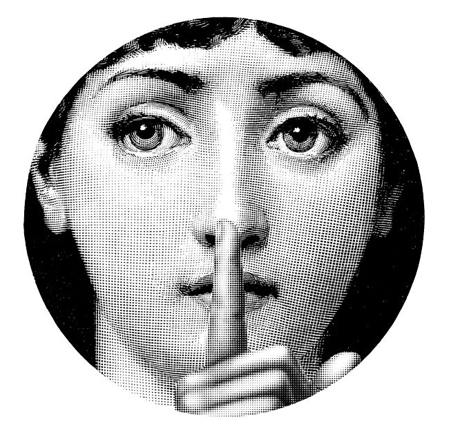 Декоративная тарелка Fornasetti 002 Черный Декоративная тарелка Fornasetti 002 Черный в Липецке | Loft Concept
