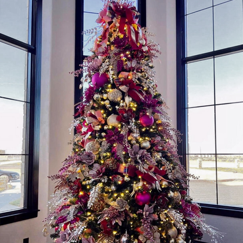 Дизайнерская Елка Премиум украшенная Лиловым Декором Christmas Tree Lilac Premium Лиловый Серебряный Дизайнерская Елка Премиум украшенная Лиловым Декором Christmas Tree Lilac Premium Лиловый Серебряный в Липецке | Loft Concept