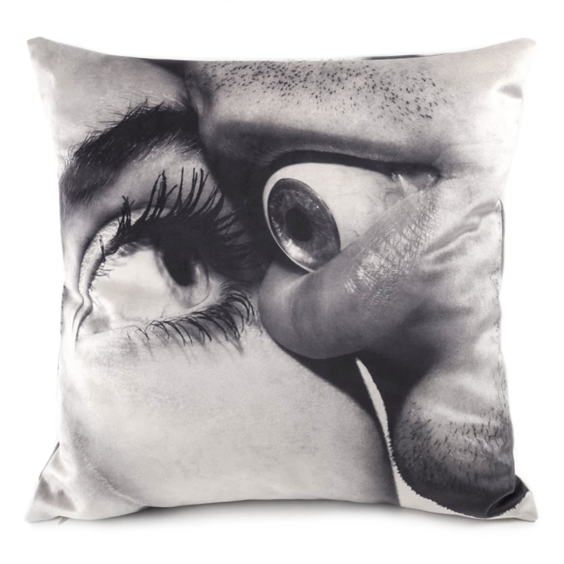 Подушка Seletti Cushion Eye Mouth Design Toiletpaper Серый Подушка Seletti Cushion Eye Mouth Design Toiletpaper Серый в Липецке | Loft Concept