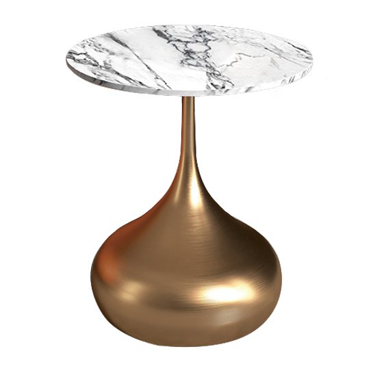 Приставной стол Gold Base Белый Золотой Приставной стол Gold Base Белый Золотой в Липецке | Loft Concept