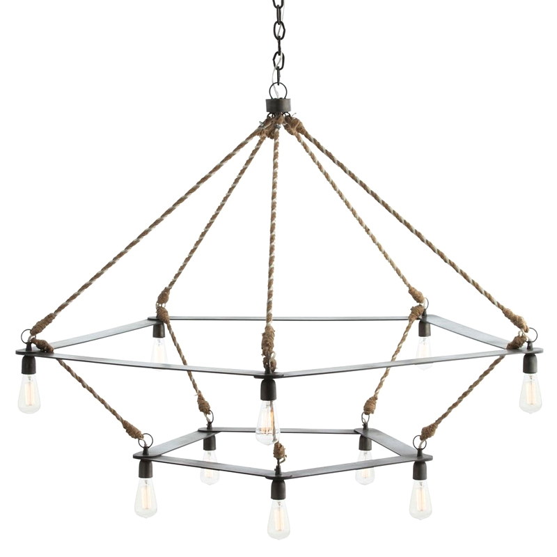 Люстра Arteriors MCINTYRE TWO TIERED CHANDELIER Черный Серый Люстра Arteriors MCINTYRE TWO TIERED CHANDELIER Черный Серый в Липецке | Loft Concept