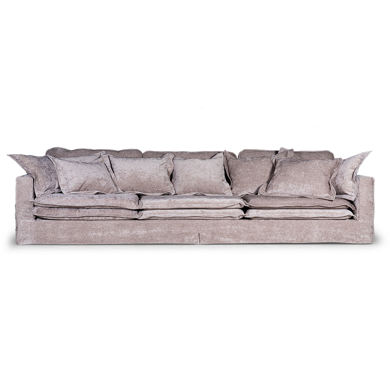Диван Evelyn Gray Velour Sofa Светло-серый Диван Evelyn Gray Velour Sofa Светло-серый в Липецке | Loft Concept