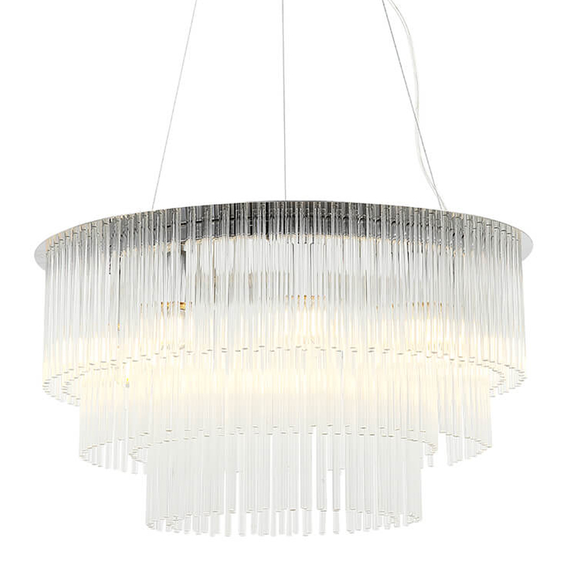 Люстра Harrison Chandelier chrome 9 lamp Хром Прозрачный Люстра Harrison Chandelier chrome 9 lamp Хром Прозрачный в Липецке | Loft Concept