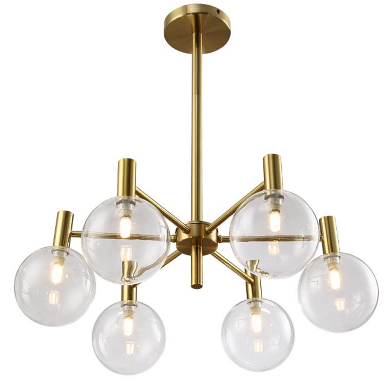 Люстра Holevier Chandelier 6 lamp Золотой Люстра Holevier Chandelier 6 lamp Золотой в Липецке | Loft Concept