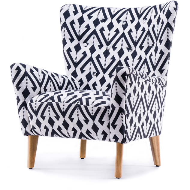 Кресло Black and White Triangle Chair Черно-белый Древесина Кресло Black and White Triangle Chair Черно-белый Древесина в Липецке | Loft Concept