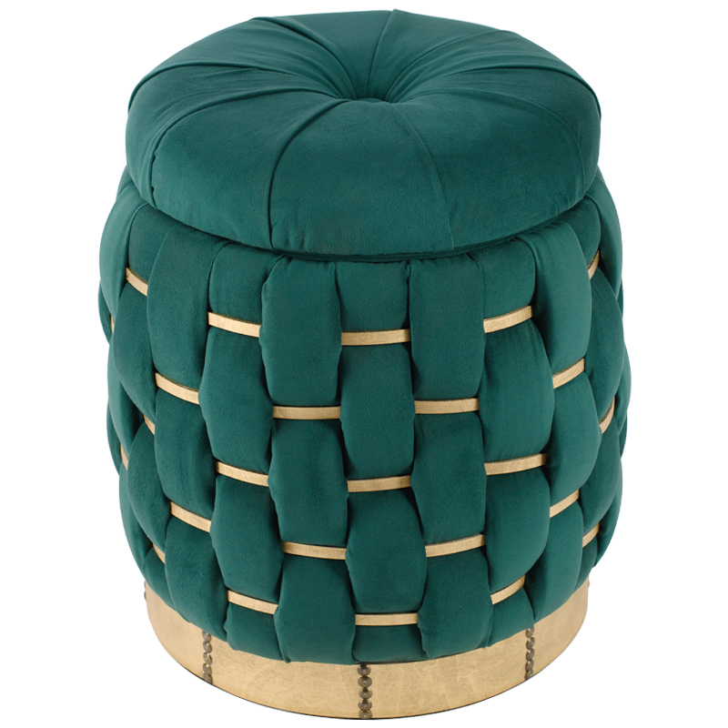 Пуф Verde Green Pouf Зеленый Золотой Пуф Verde Green Pouf Зеленый Золотой в Липецке | Loft Concept