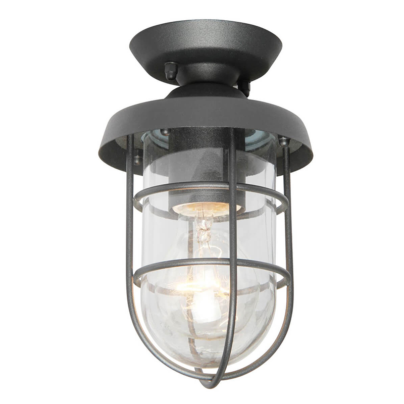 Уличный потолочный светильник Declan Street Lamp Черный Уличный потолочный светильник Declan Street Lamp Черный в Липецке | Loft Concept