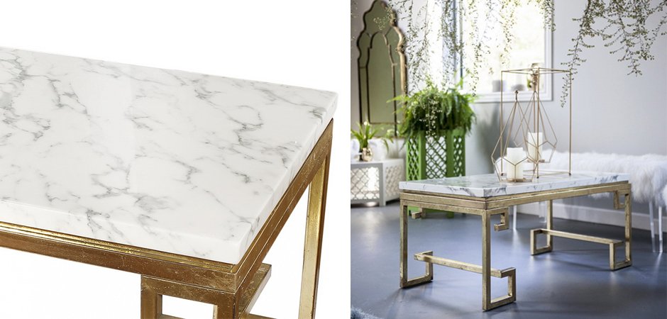 Кофейный стол Golden Meander Coffee Table Кофейный стол Golden Meander Coffee Table - Loft-Concept в Липецке