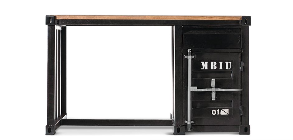 Письменный стол Metal & Oak Sea Container Desk Письменный стол Metal & Oak Sea Container Desk - Loft-Concept в Липецке