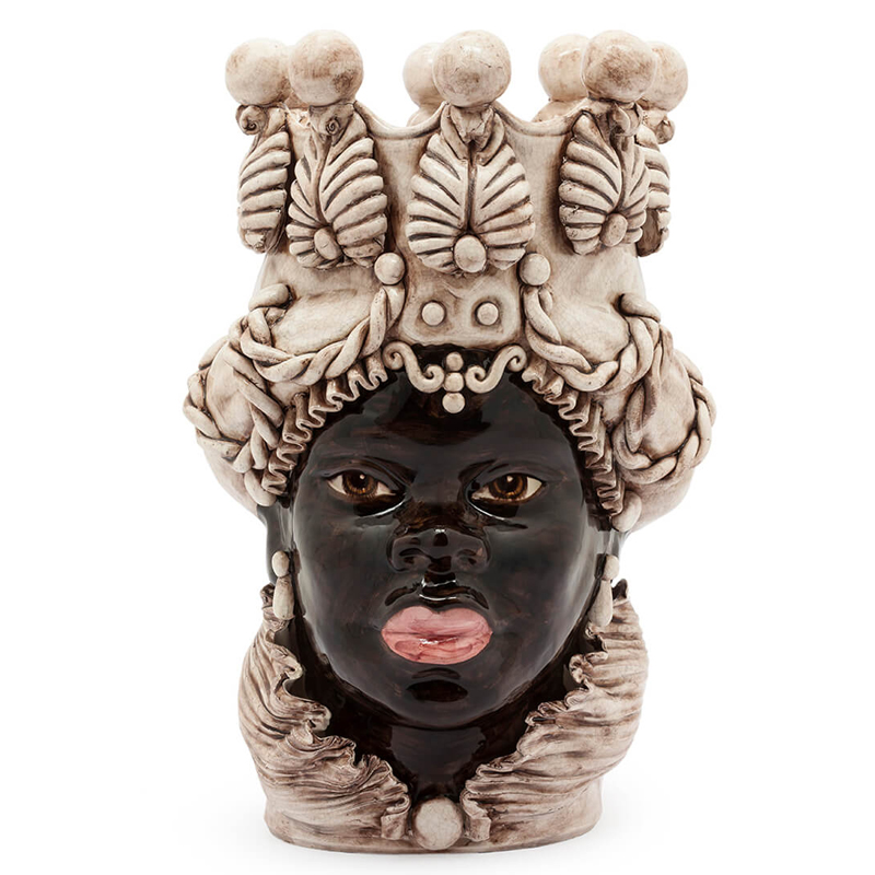 Ваза VASE MORO LADY BIG Crackle Бежевый Коричневый Ваза VASE MORO LADY BIG Crackle Бежевый Коричневый в Липецке | Loft Concept