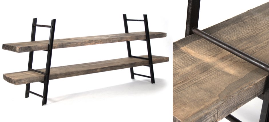 Стеллаж Industrial Iron Rustic Console Стеллаж Industrial Iron Rustic Console - Loft-Concept в Липецке