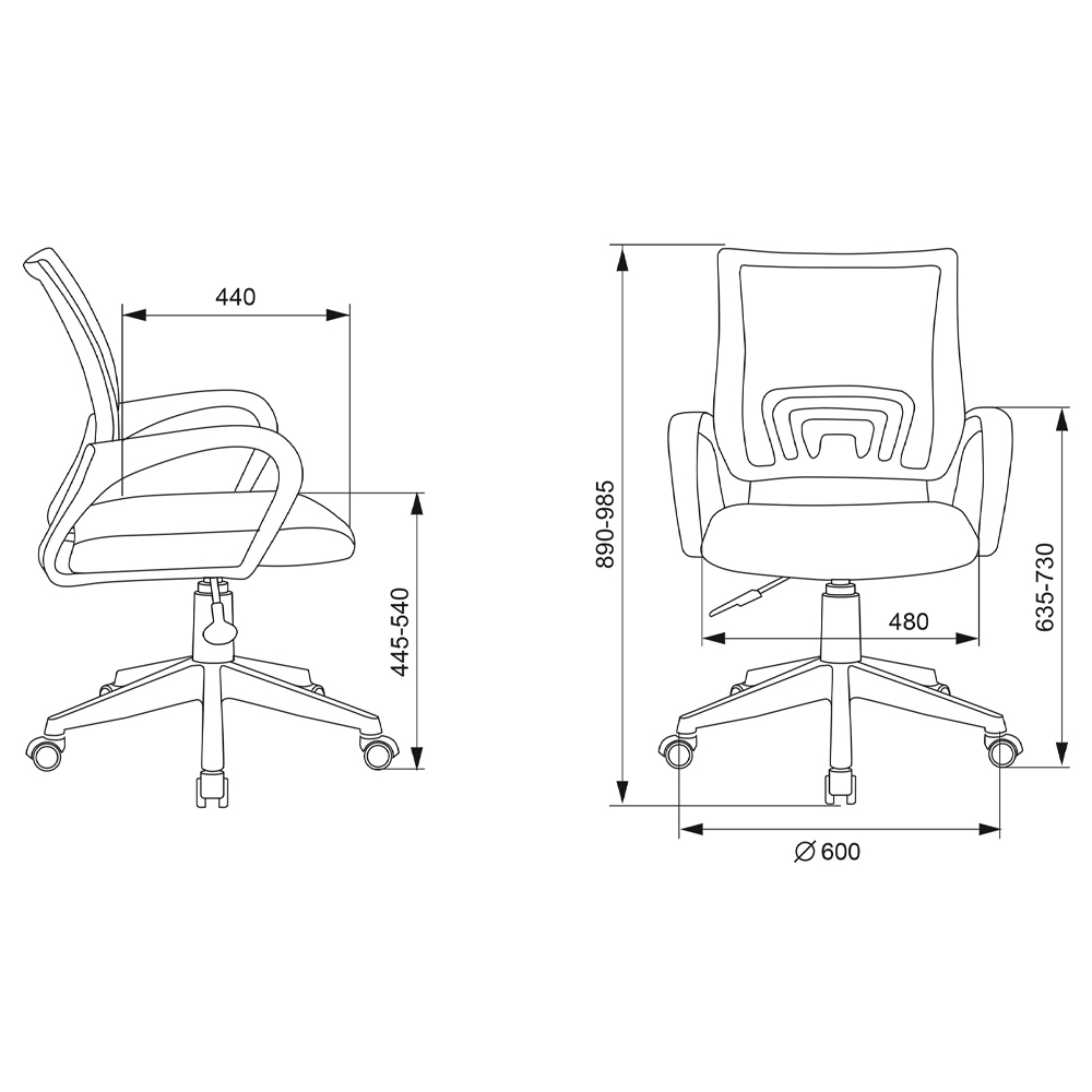Офисное кресло с основанием из белого пластика Desk chairs Blue Офисное кресло с основанием из белого пластика Desk chairs Blue в Липецке