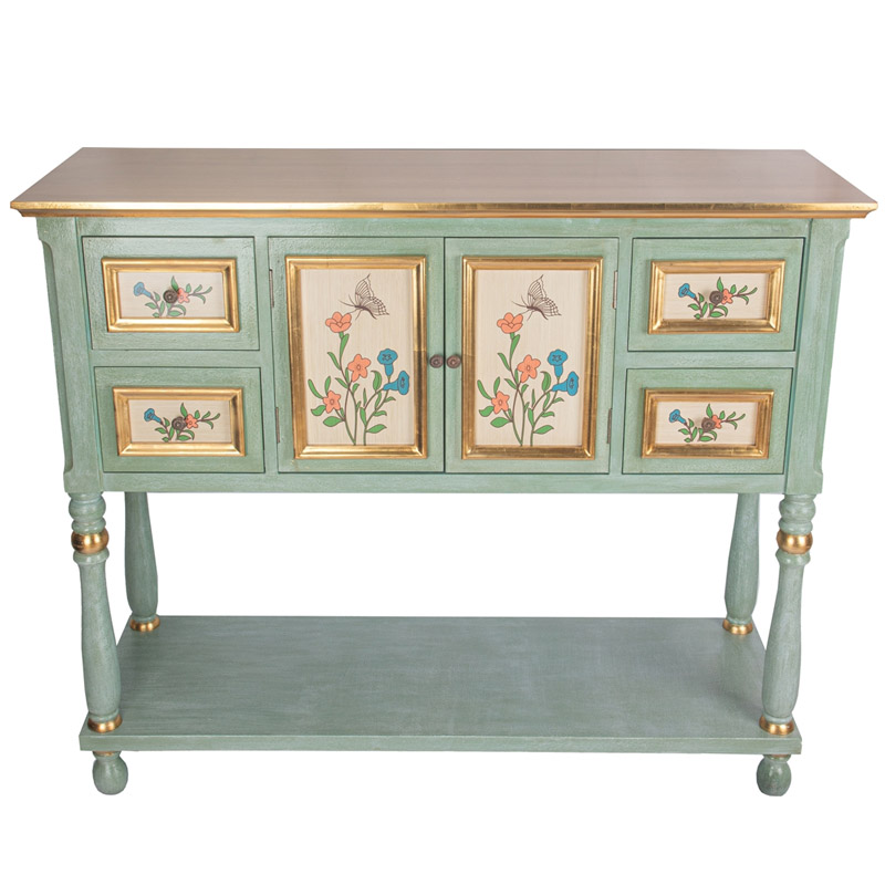 Комод в стиле прованс Massime Chest of drawers Светло-голубой Золотой Комод в стиле прованс Massime Chest of drawers Светло-голубой Золотой в Липецке | Loft Concept