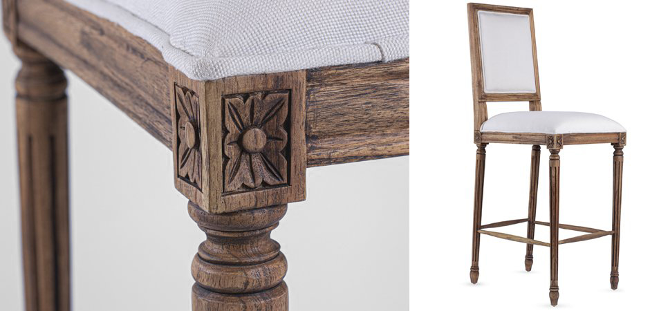 Барный стул JACOB bar stool Avory Linen Барный стул JACOB bar stool Avory Linen - Loft-Concept в Липецке