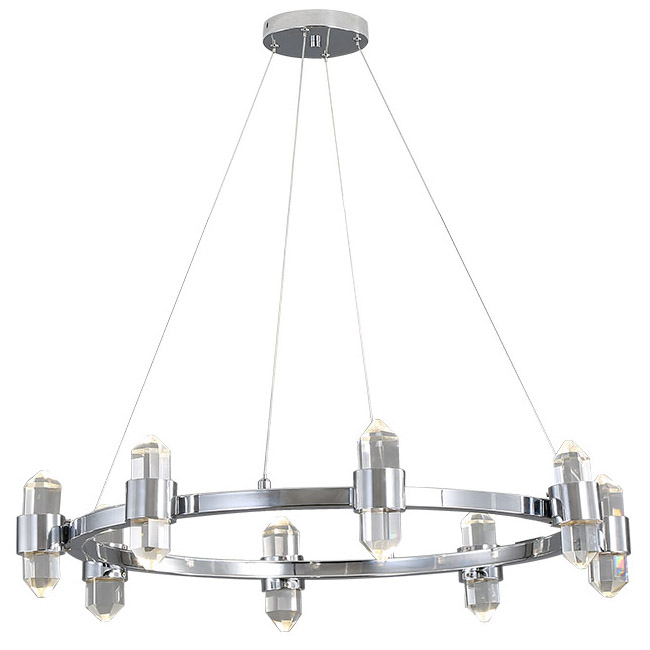 Люстра Crystal Ring Chandelier Chromium Хром Прозрачный Люстра Crystal Ring Chandelier Chromium Хром Прозрачный в Липецке | Loft Concept