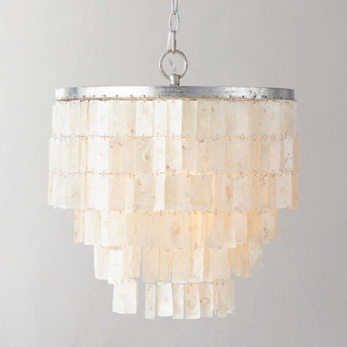 Люстра Shell Square Pendant Белый Люстра Shell Square Pendant Белый в Липецке | Loft Concept