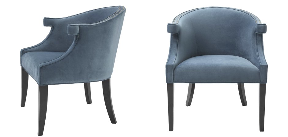 Кресло Eichholtz Chair Margaux blue Кресло Eichholtz Chair Margaux blue - Loft-Concept в Липецке