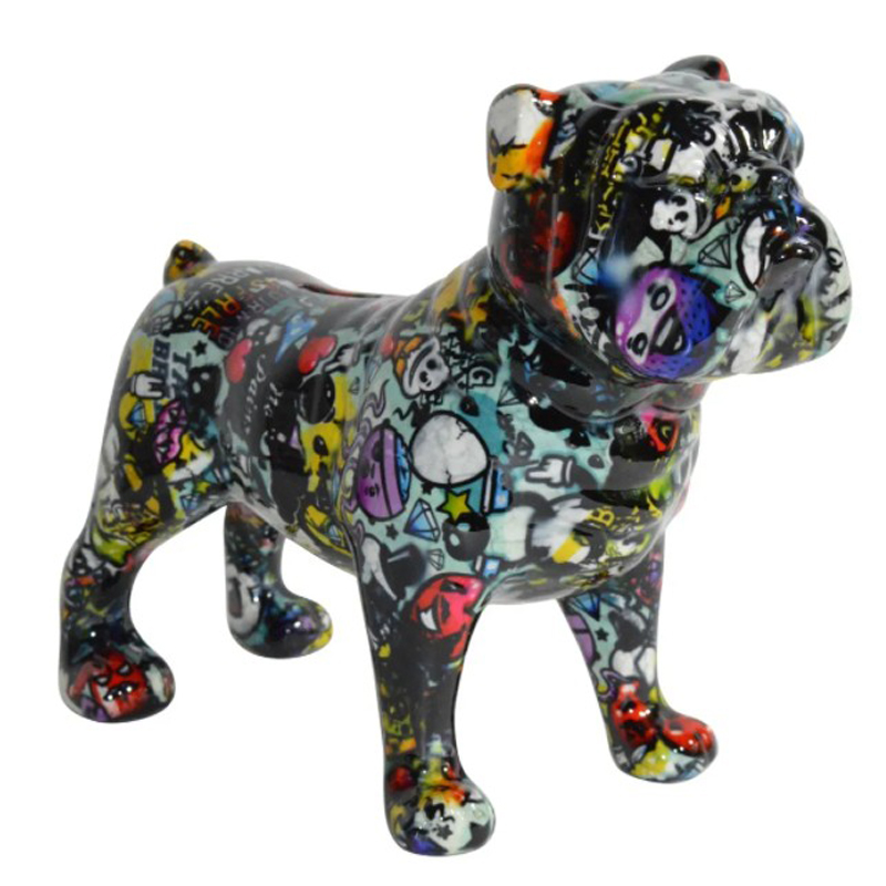Статуэтка Graffiti Bulldog dark Мульти Черный Статуэтка Graffiti Bulldog dark Мульти Черный в Липецке | Loft Concept