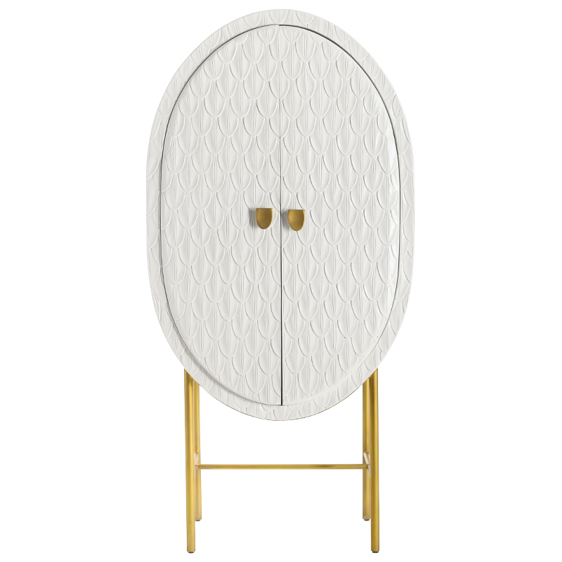 Шкаф White Feathers Cabinet Белый Золотой Шкаф White Feathers Cabinet Белый Золотой в Липецке | Loft Concept