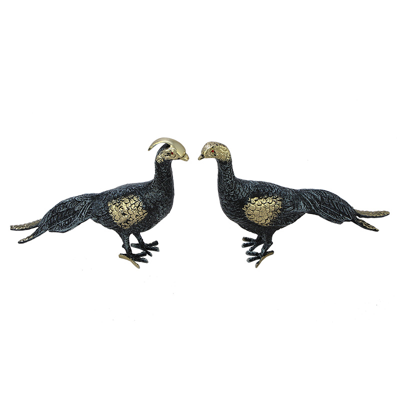 Статуэтка бронзовая пара Павлины синие Bronze Birds Бронза Синий Статуэтка бронзовая пара Павлины синие Bronze Birds Бронза Синий в Липецке | Loft Concept