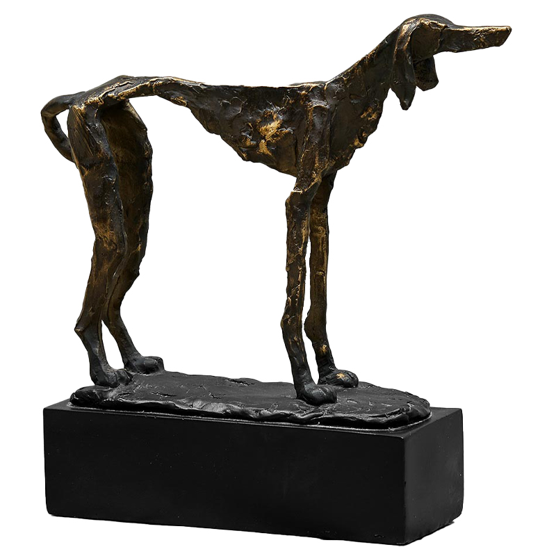 Статуэтка собака Giacometti Dog Statue Черный Золотой Статуэтка собака Giacometti Dog Statue Черный Золотой в Липецке | Loft Concept
