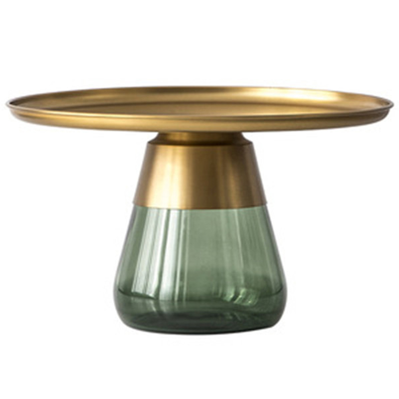 Круглый приставной стол Classico Round Green Side Table Латунь Зеленый Круглый приставной стол Classico Round Green Side Table Латунь Зеленый в Липецке | Loft Concept