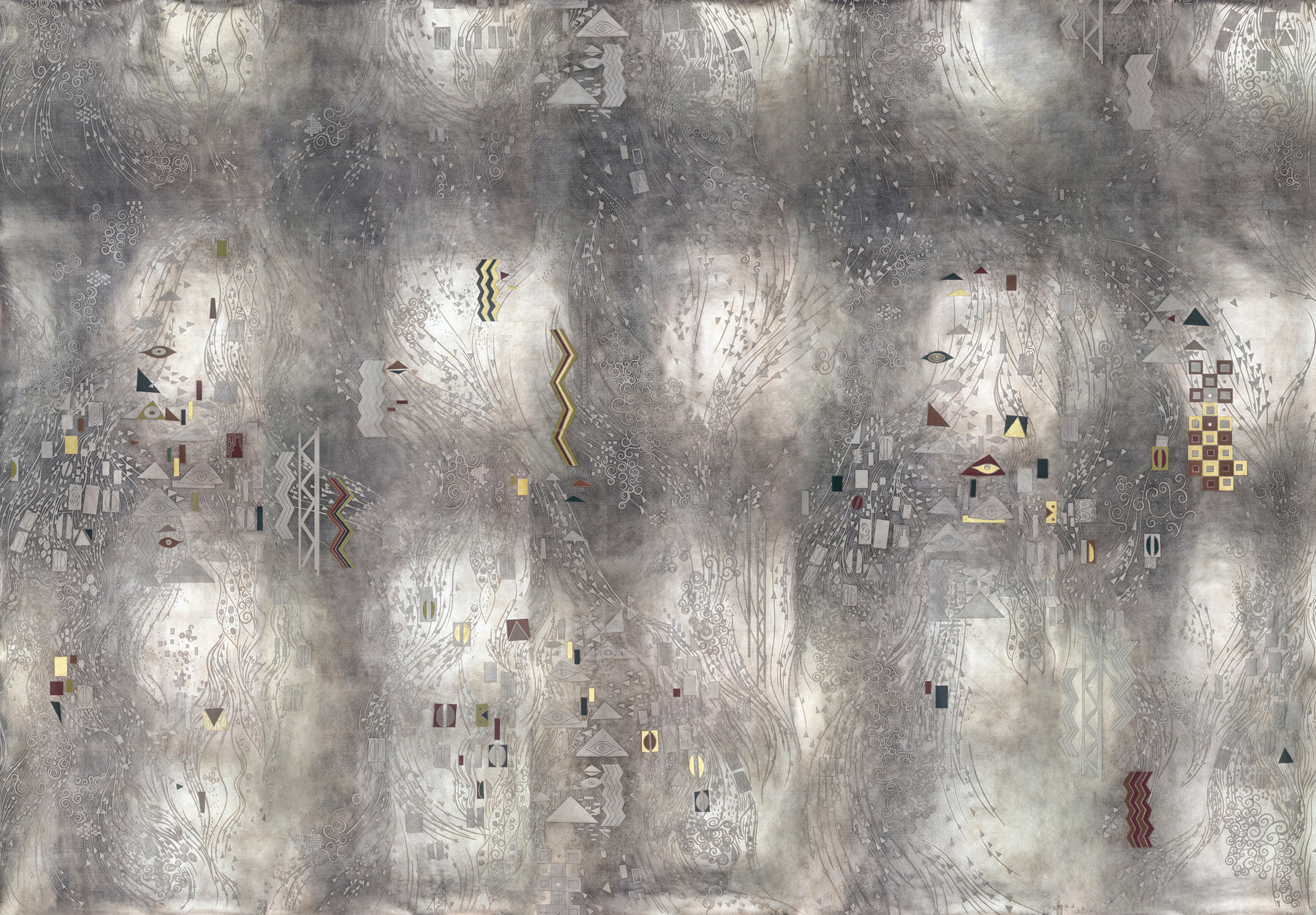Обои ручная роспись Klimt Polished Silver bas relief gilded paper Обои ручная роспись Klimt Polished Silver bas relief gilded paper - постер Loft-Concept в Липецке