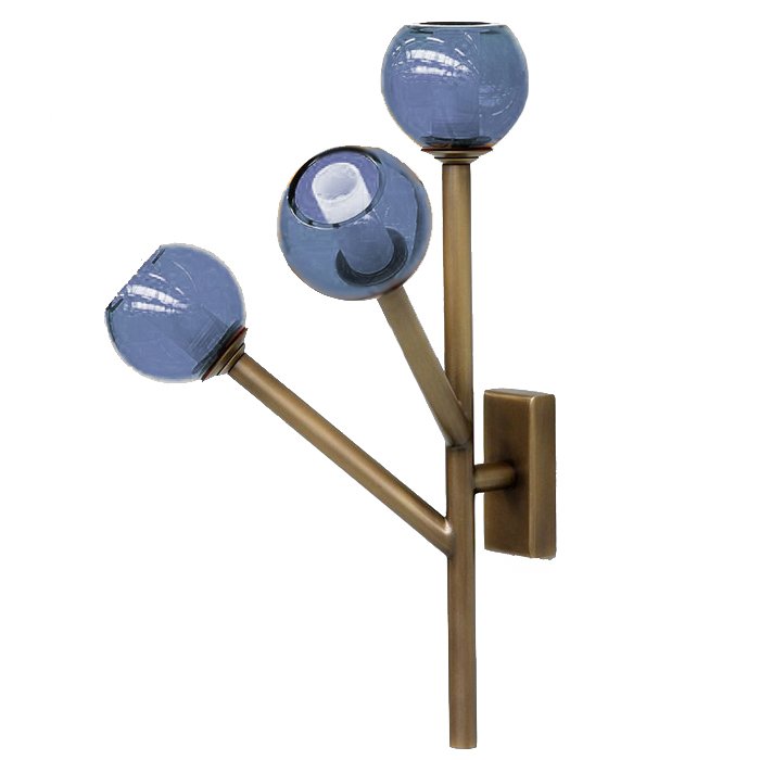 Бра Last Night Wall Lamp Blue Латунь Синий Бра Last Night Wall Lamp Blue Латунь Синий в Липецке | Loft Concept