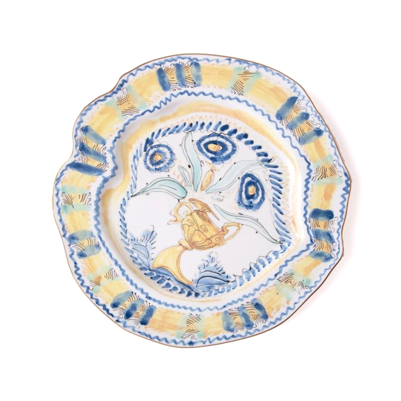 Тарелка Seletti Spanish Yellow Белый Синий Желтый Тарелка Seletti Spanish Yellow Белый Синий Желтый в Липецке | Loft Concept