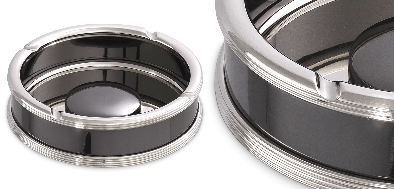 Пепельница Eichholtz Ashtray Ella Nickel - фото