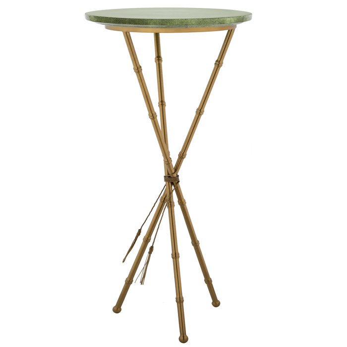 Green Stingray Skin Side Tables Зеленый Золотой Green Stingray Skin Side Tables Зеленый Золотой в Липецке | Loft Concept