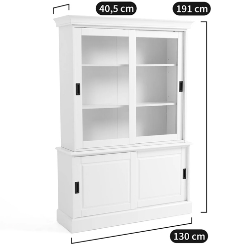 Витрина с раздвижными дверцами Wells Glass Showcase White Витрина с раздвижными дверцами Wells Glass Showcase White в Липецке