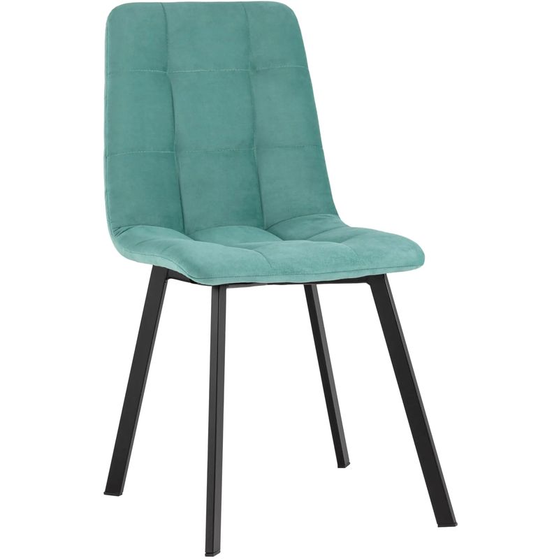 Стул NANCY S Chair Мятный Велюр Мятный Черный Стул NANCY S Chair Мятный Велюр Мятный Черный в Липецке | Loft Concept