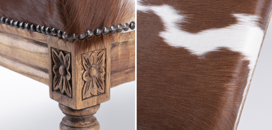 Пуф коричневая натуральная шкура Louie Cowhide Ottoman Пуф коричневая натуральная шкура Louie Cowhide Ottoman - Loft-Concept в Липецке