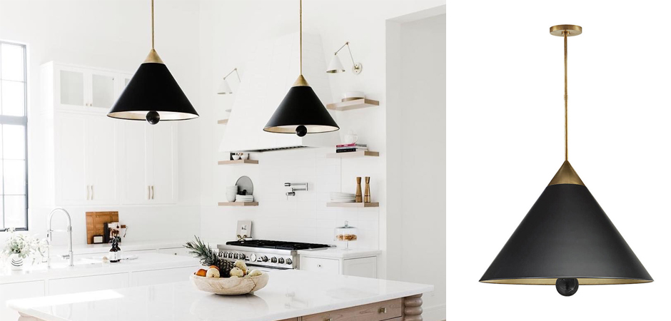 Подвесной светильник Cleo Pendant Brass & Black Подвесной светильник Cleo Pendant Brass & Black - Loft-Concept в Липецке