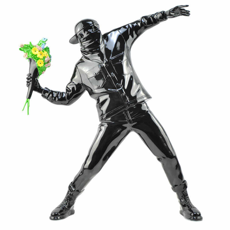 Статуэтка Banksy Flower Thrower Black Черный Статуэтка Banksy Flower Thrower Black Черный в Липецке | Loft Concept