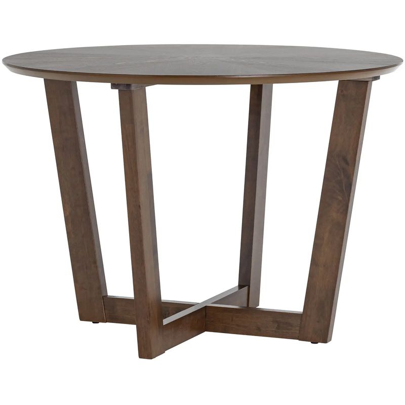 Стол обеденный круглый Wooden Table Round Коричневый Стол обеденный круглый Wooden Table Round Коричневый в Липецке | Loft Concept