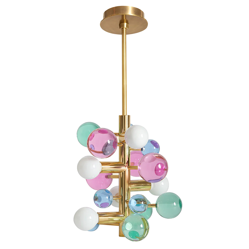 Светильник Jonathan Adler GLOBO FIVE-LIGHT CHANDELIER Multi Золотой Мульти Светильник Jonathan Adler GLOBO FIVE-LIGHT CHANDELIER Multi Золотой Мульти в Липецке | Loft Concept