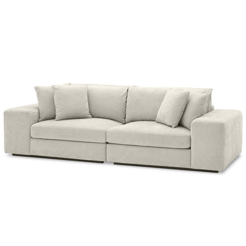 Диван Eichholtz Sofa Vista Grande sand Песочный Черный Диван Eichholtz Sofa Vista Grande sand Песочный Черный в Липецке | Loft Concept