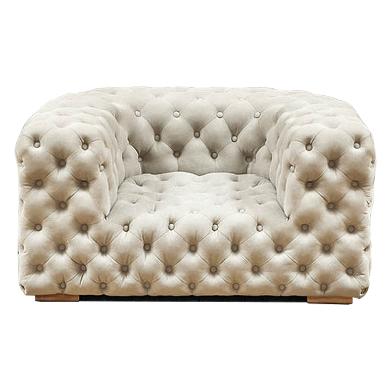 Кресло Soho Tufted Milk Armchair Молочный в Липецке | Loft Concept 