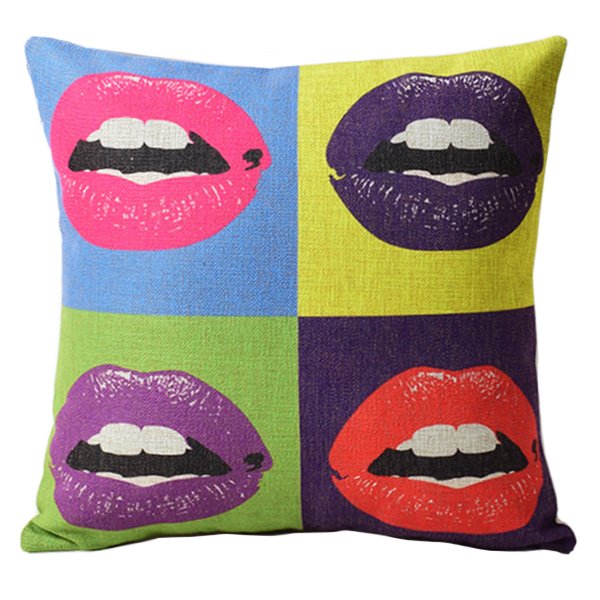 Декоративная подушка Lips Andy Warhol Мульти Декоративная подушка Lips Andy Warhol Мульти в Липецке | Loft Concept