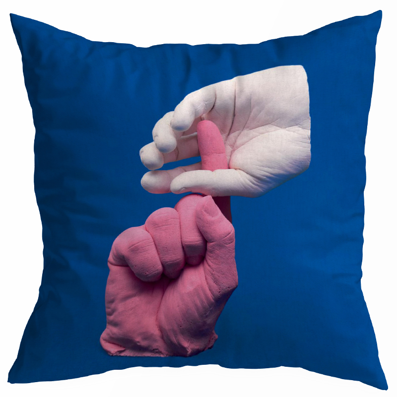 Декоративная подушка Seletti Cushion Hands Синий Декоративная подушка Seletti Cushion Hands Синий в Липецке | Loft Concept