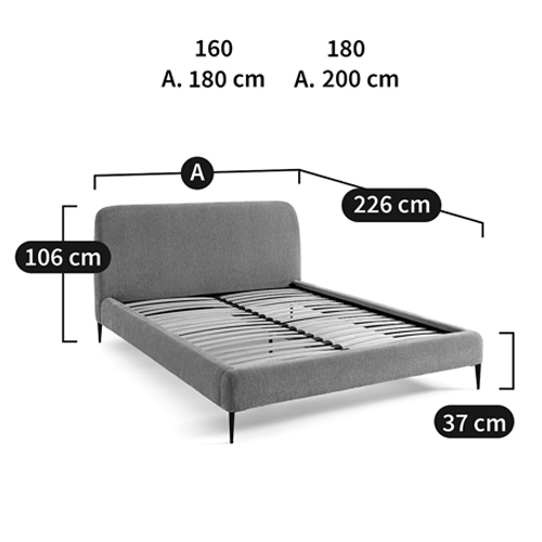Кровать с обивкой велюр Hazel Velour Beige Bed Кровать с обивкой велюр Hazel Velour Beige Bed в Липецке