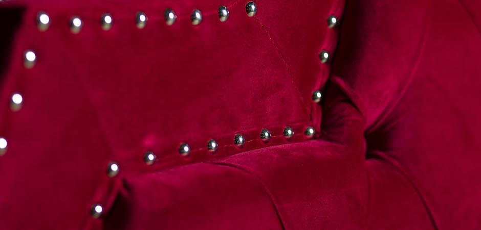 Кровать двуспальная с изголовьем красная Button Кровать двуспальная с изголовьем красная Button - Loft-Concept в Липецке