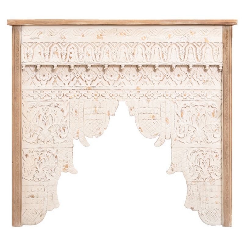 Консоль Indian Antique White Furniture Shakti Console Бежевый Древесина Консоль Indian Antique White Furniture Shakti Console Бежевый Древесина в Липецке | Loft Concept