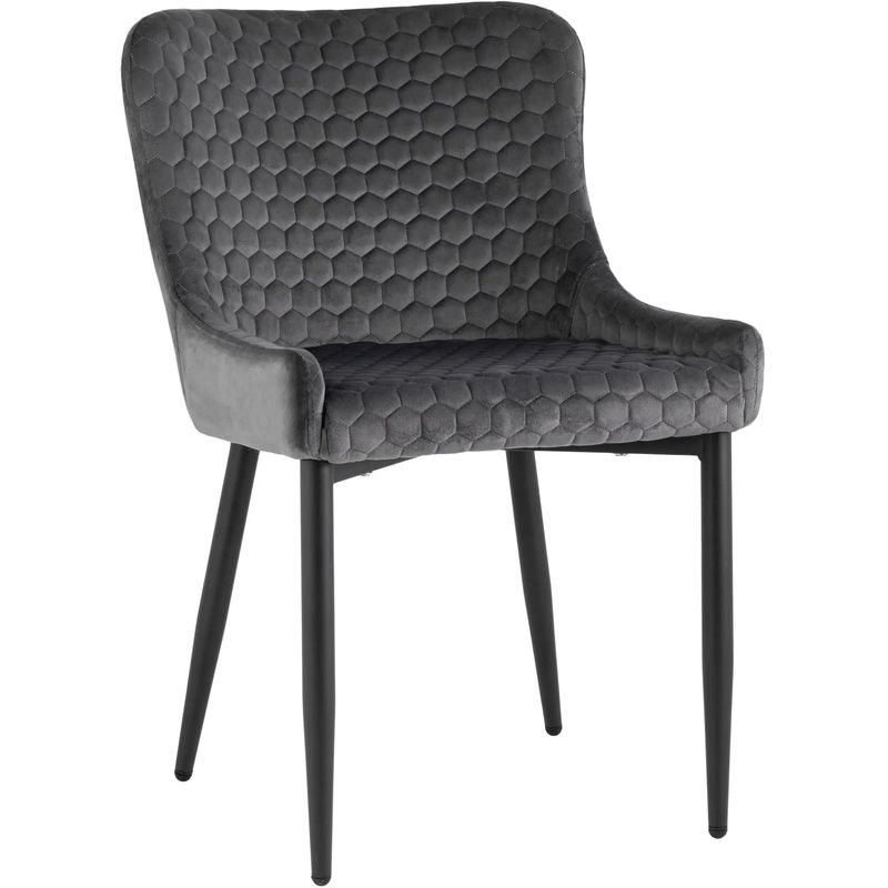 Стул Stitch Honey Chair Серый Велюр Серый Черный Стул Stitch Honey Chair Серый Велюр Серый Черный в Липецке | Loft Concept
