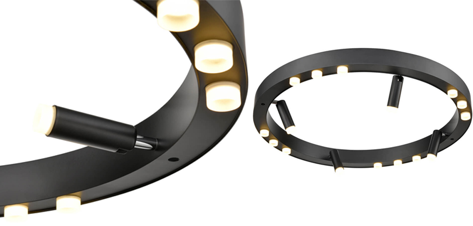 Потолочный светильник Rigor & Conciseness Lighting Black Disk Потолочный светильник Rigor & Conciseness Lighting Black Disk - Loft-Concept в Липецке
