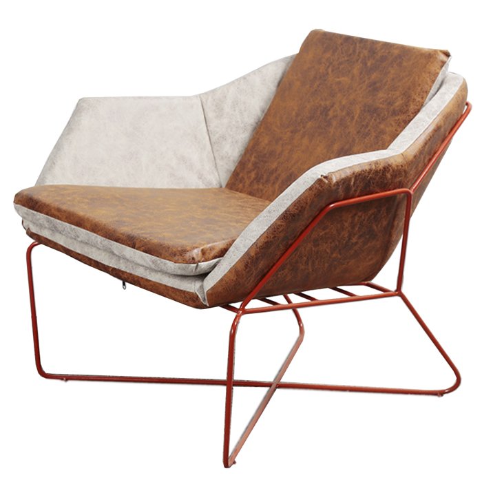 Nordic retro Industrial Сhair Коричневый винтаж Красный Nordic retro Industrial Сhair Коричневый винтаж Красный в Липецке | Loft Concept